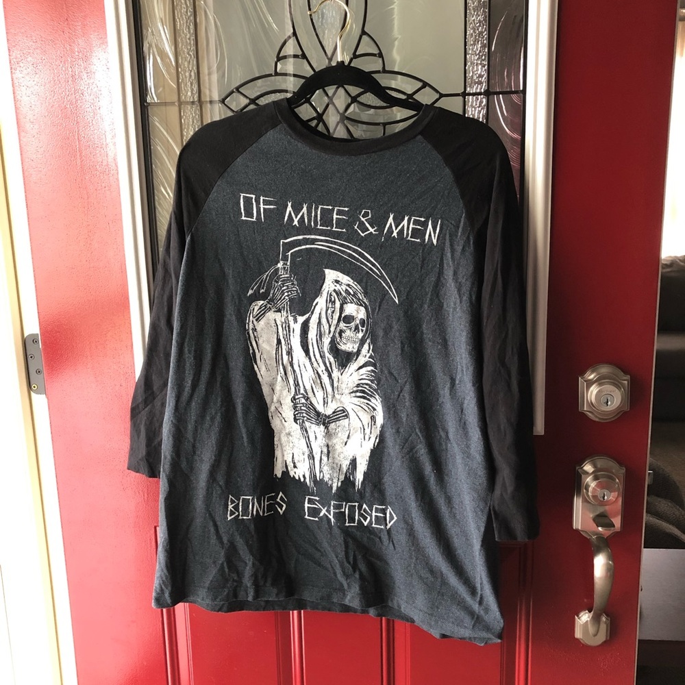 Of mice&men bones exposed long sleeve shirt